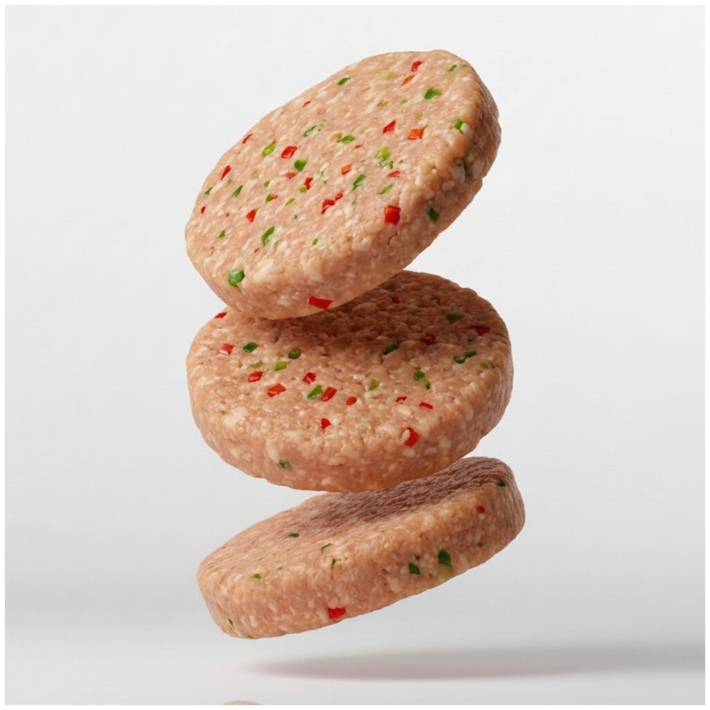 Burger 300 de pollo con verduras. 300g de Proteína Real.