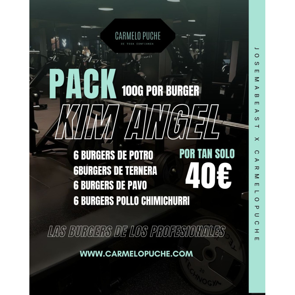 Pack de Hamburguesas Fitness | Kim Angel x Carmelo Puche